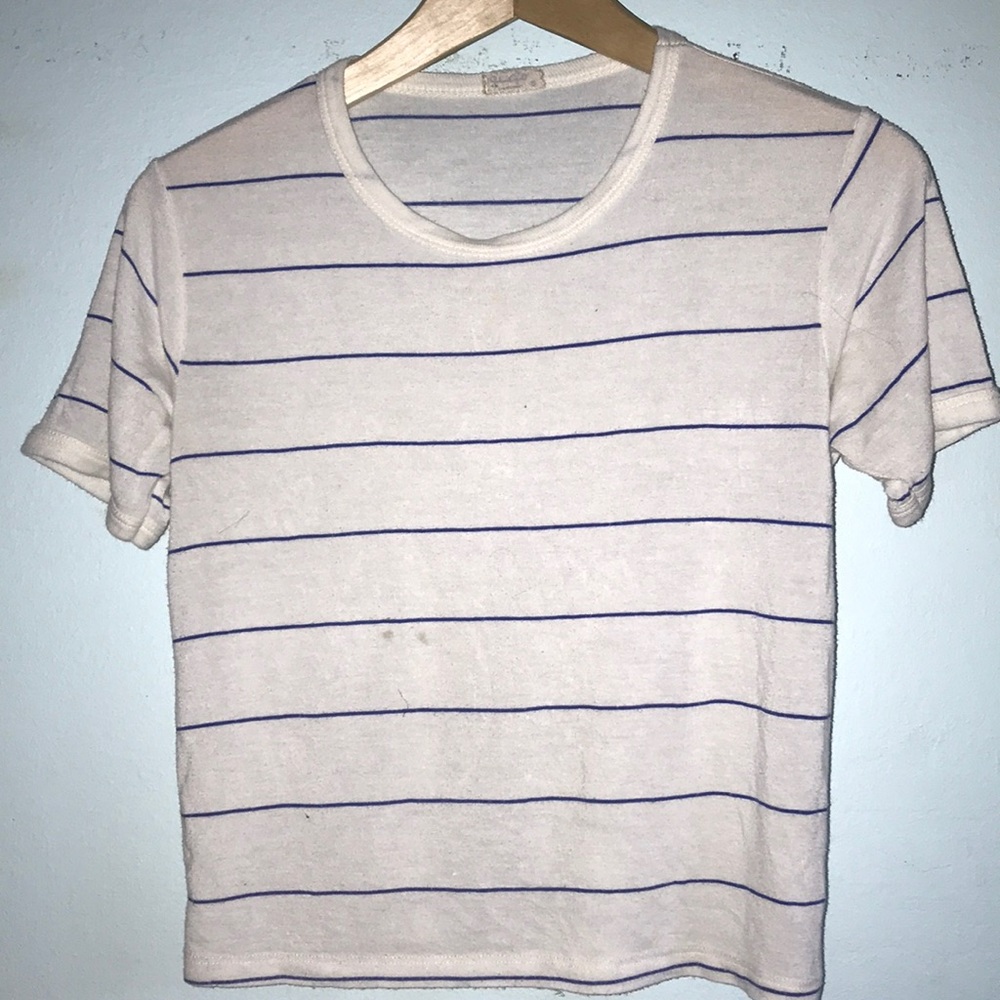Brandy Melville White striped shirt
